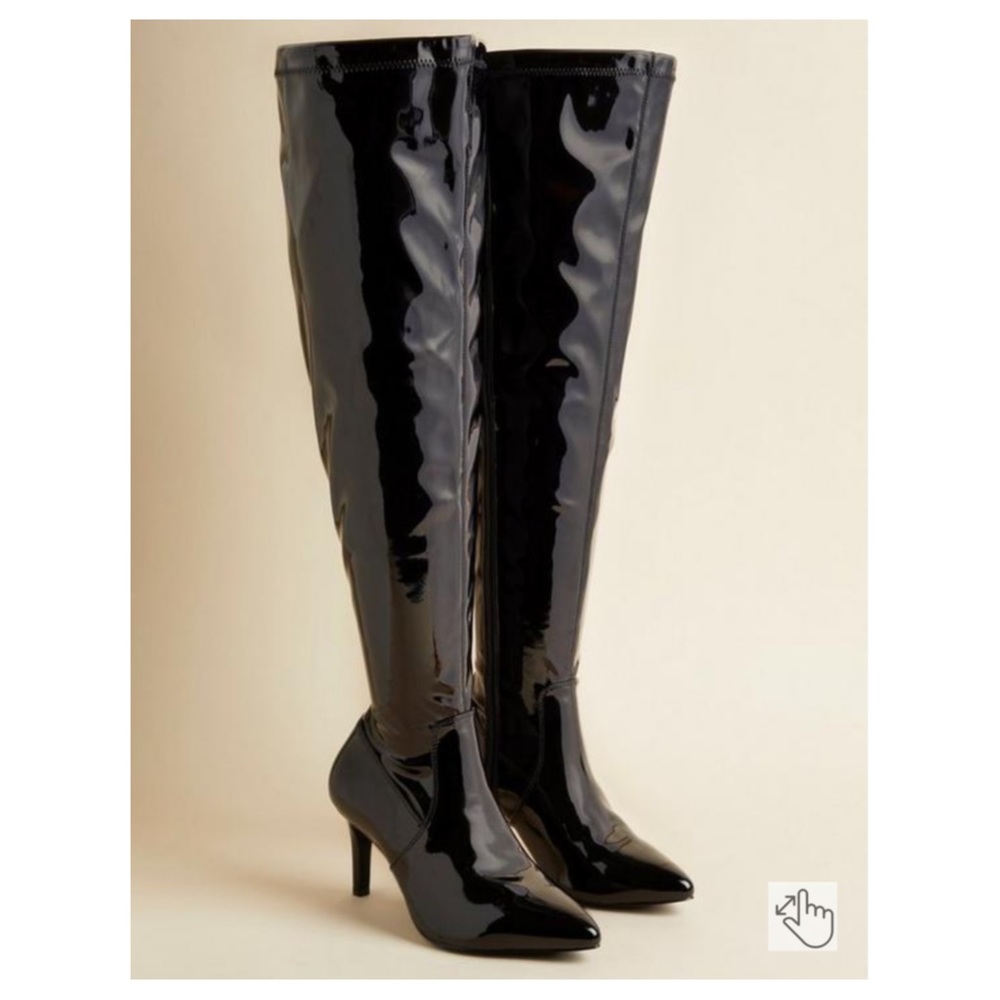 Over The Knee Pointed Toe Stiletto Boot (Extra Wide Calf) - Torrid (Womens 10)